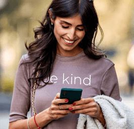 Woman looking at phone