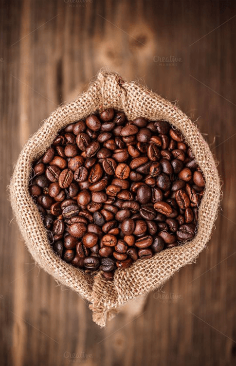 Bag of coffee beans